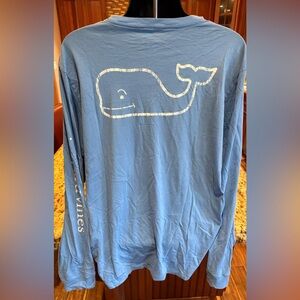 Vineyard Vines Men's Slate Blue Long‎ Sleeve Tee